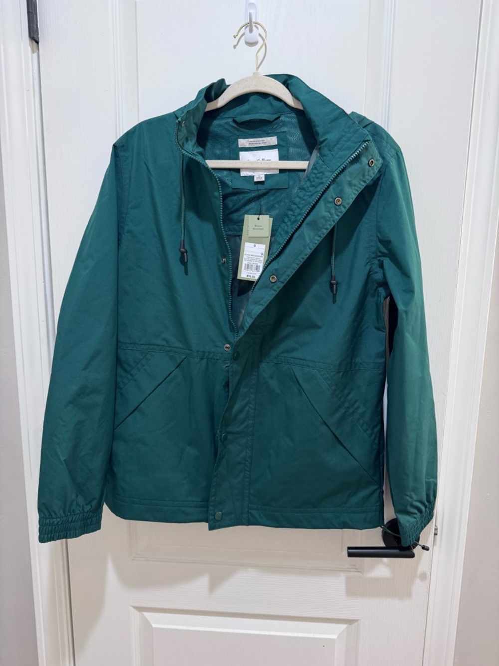Goodfellow & Co green Hooded Windbreaker Jacket- size small